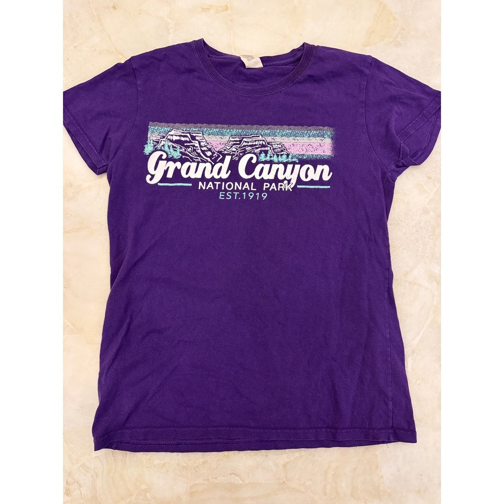 Grand Canyon National Park Graphic T-Shirt Purple Cotton Est 1919 Small